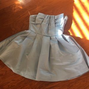 Blue Formal Strapless Minidress